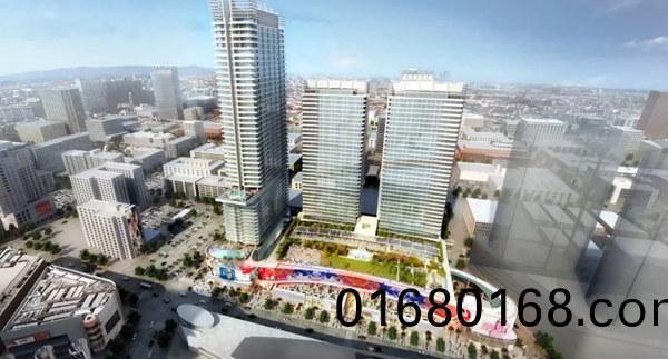 三思3500平方米(mi)戶外LED屏(ping)在美國西岸再造一箇(ge)“時